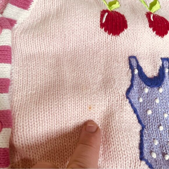 Quacker Factory Summer Days Strawberries Cherry Ice Cream Cardigan L - Picture 6 of 8